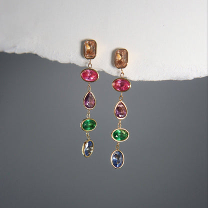 Leilani Multicolor Zircon Dangle Earrings