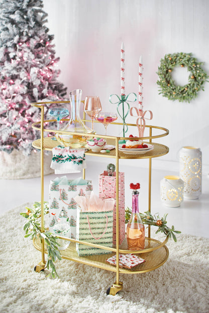 Very Merry Bow Taper Candle Holder