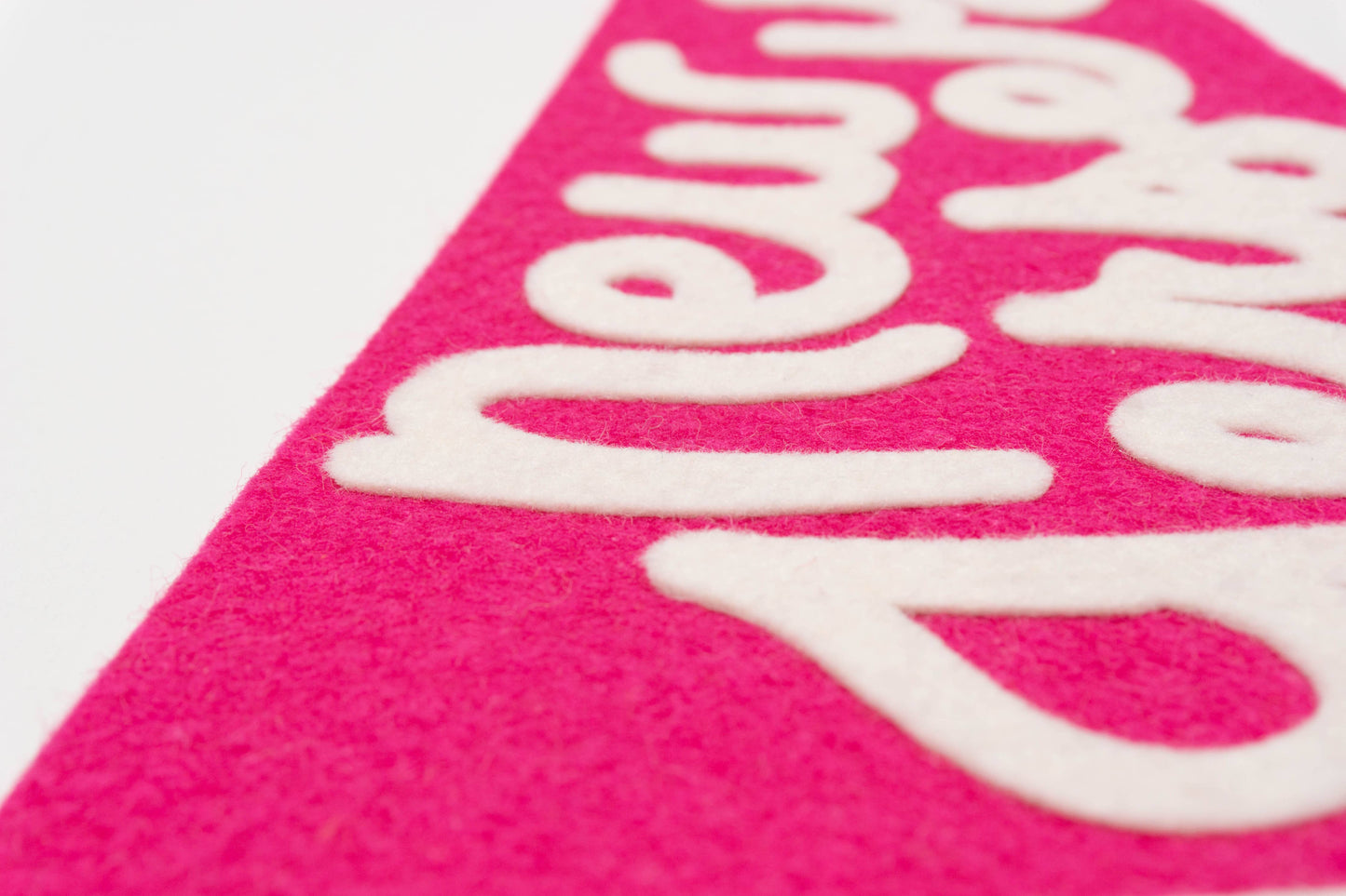 New Jersey Hand Lettered Wool Felt Pennant