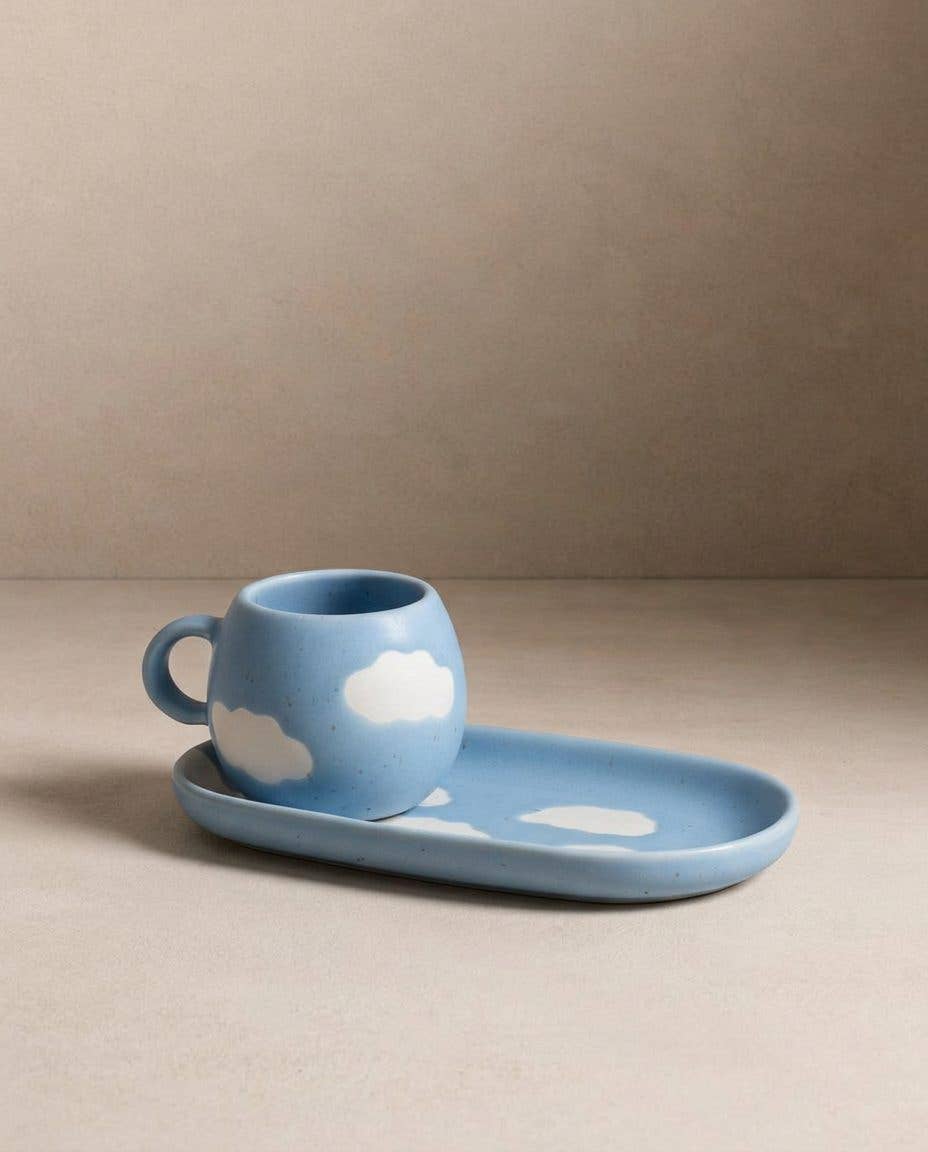 Blue Cloud Stoneware Mini Tray