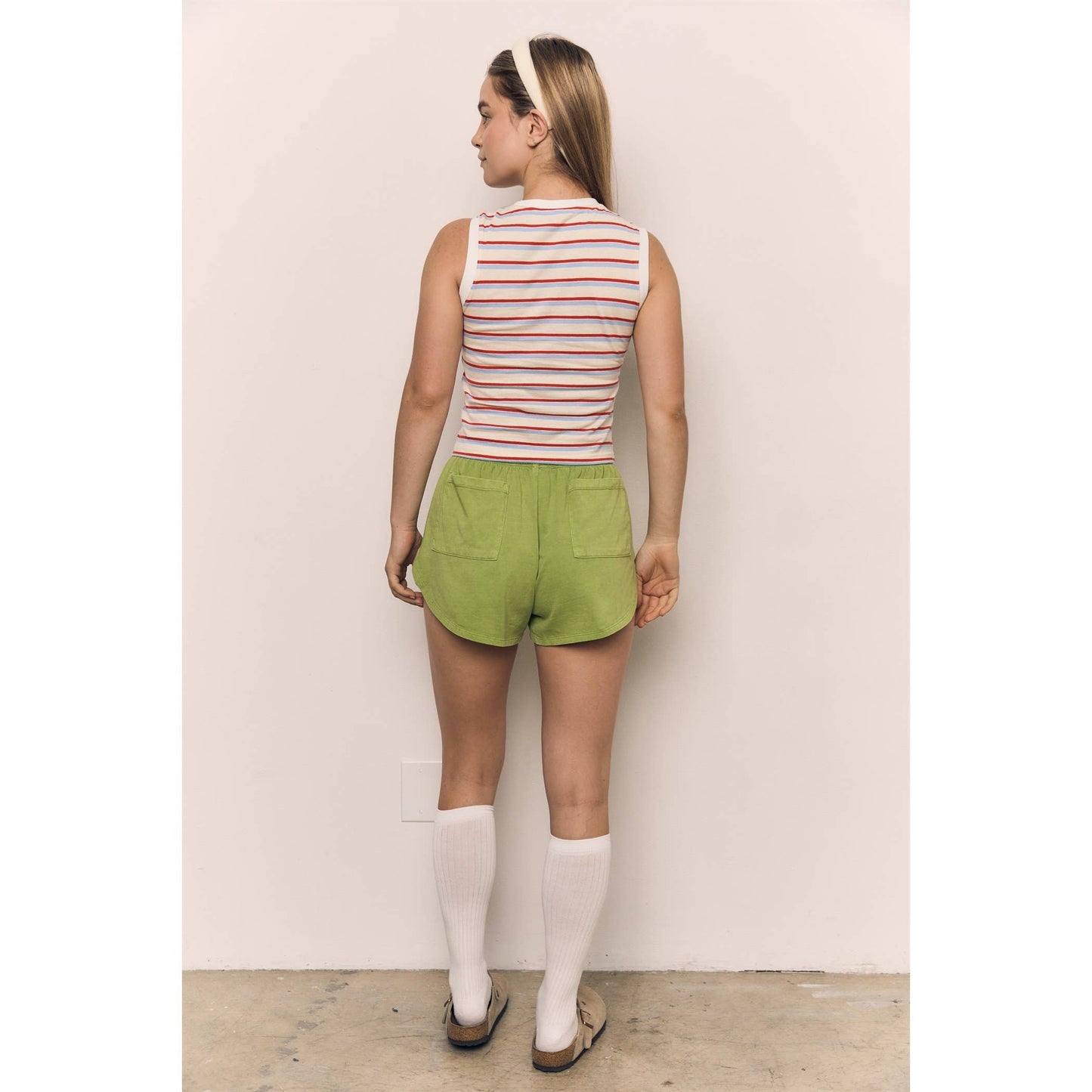 Stripped Sleeveless Cotton Tank
