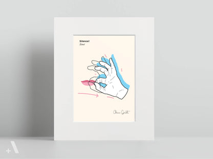 Italian Hand Gestures Illustrated Art Print