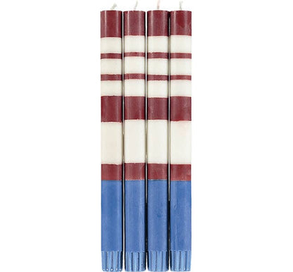 Red, Pearl, Blue Stripe Candle Stick