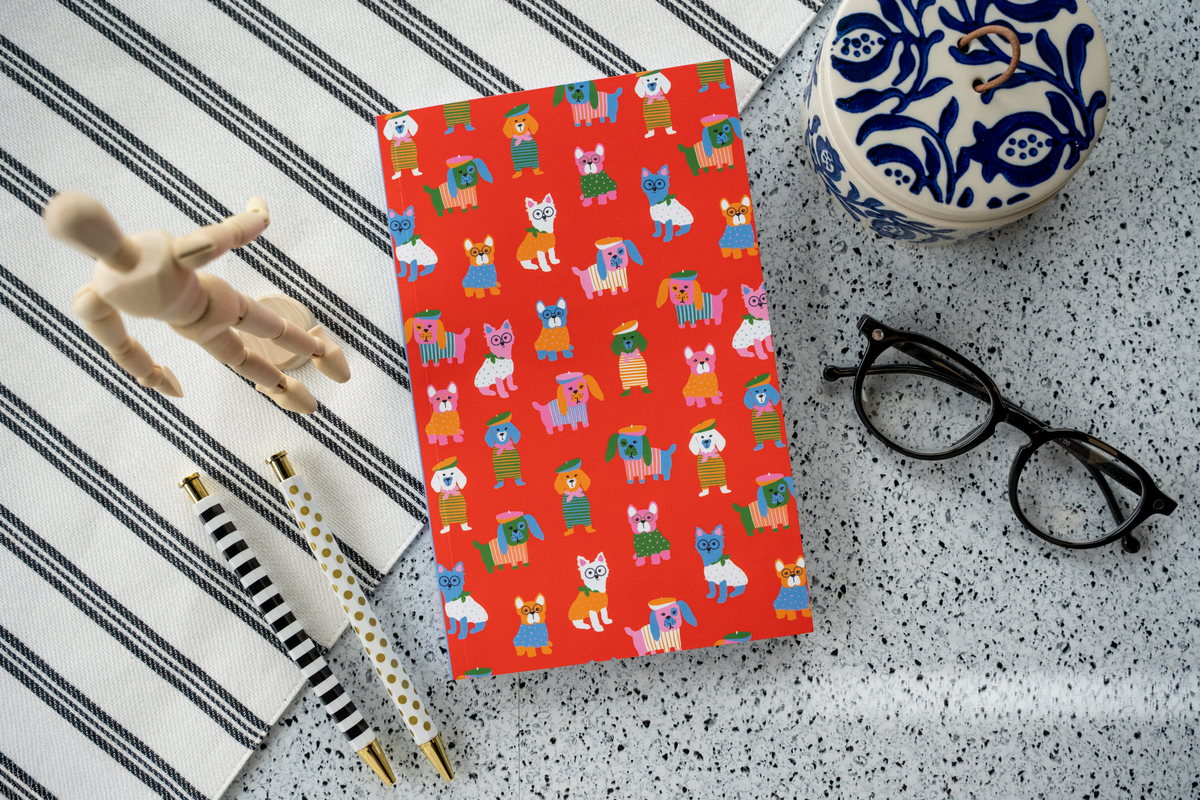 Paris Pups Layflat Notebook