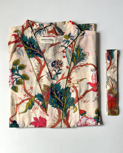 Soft Pure Cotton Kimono Robe