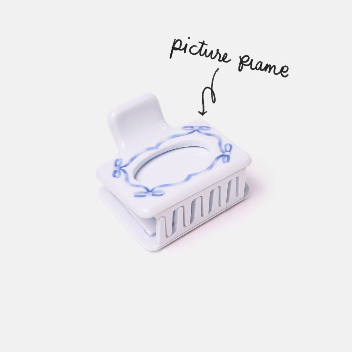 Frame Claw Hair Clip in Heirloom Blue
