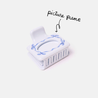 Frame Claw Hair Clip in Heirloom Blue