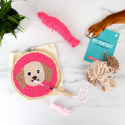 Dog Portrait Punch Needle Craft Kit