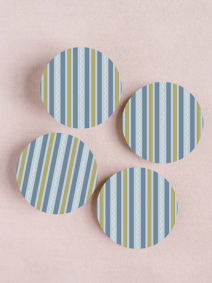 Set of Four Coasters : Squiggle Stripes Coasters