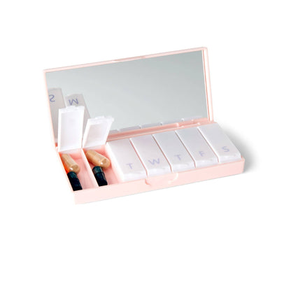 Blush Pink Matte Pill Box, 7-Day