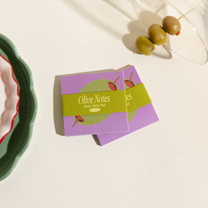 Olive Sticky Notes Pad