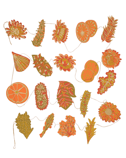 AUTUMN BLOOMS SEWN GARLAND