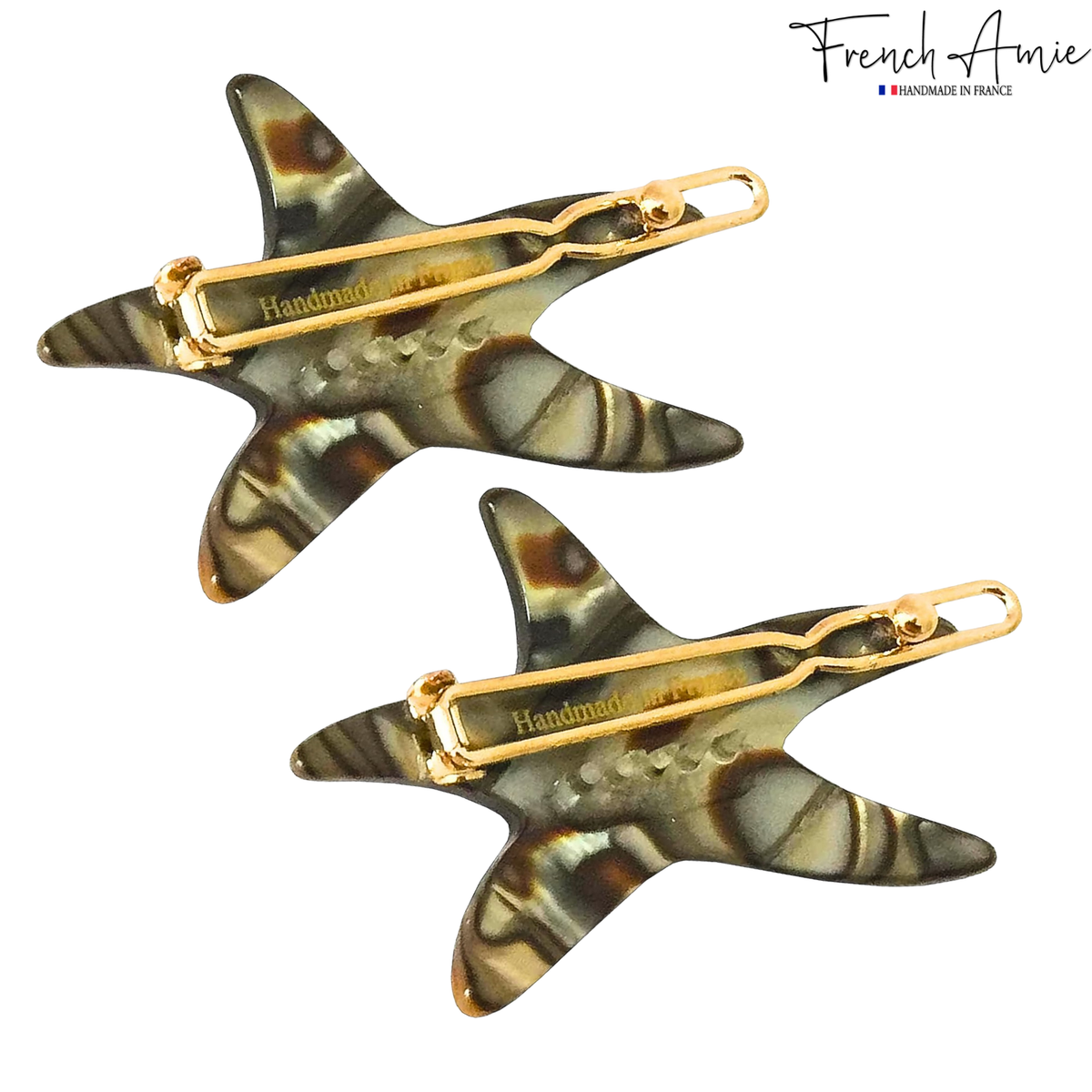 French Amie Starfish Acetate Hair Clip