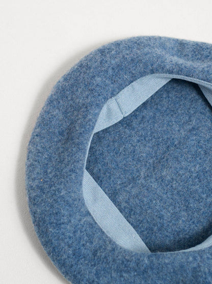 "Bon Chic" Wool Beret - Dusty Blue