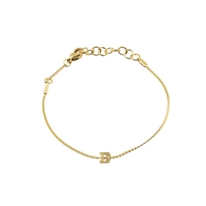 Dainty Waterproof Gold Initial Bracelet