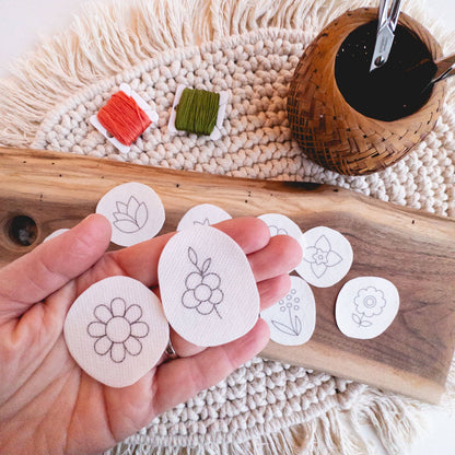 Mini Flowers Stick and Stitch Embroidery Patterns