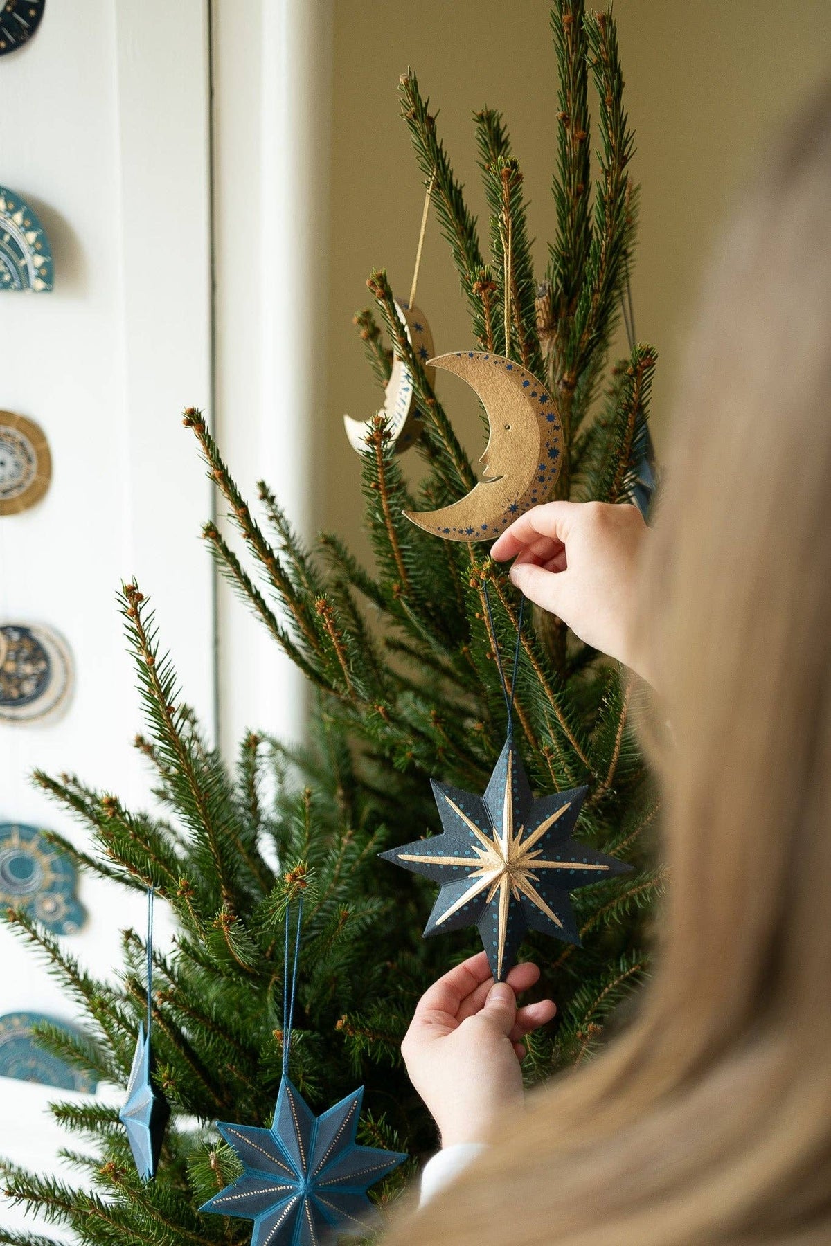 Twinkling Star Recycled Paper Christmas Ornament
