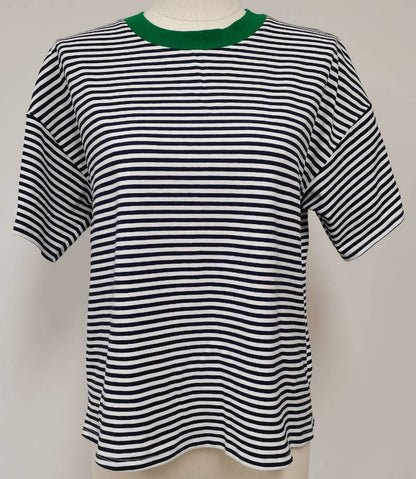 Relaxed Fit Contrast Collar Tee