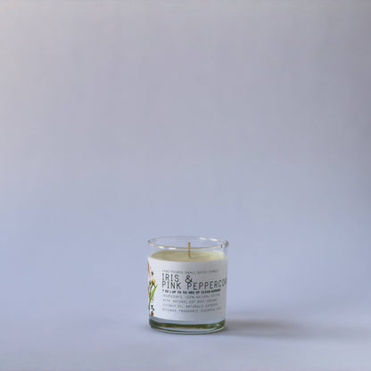 Iris & Pink Peppercorn - Medium Glass - Just Bee Candle