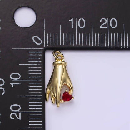 Heart in Hand Gold Filled Earrings