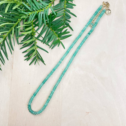 Green Aventurine Beaded Gemstone Necklace