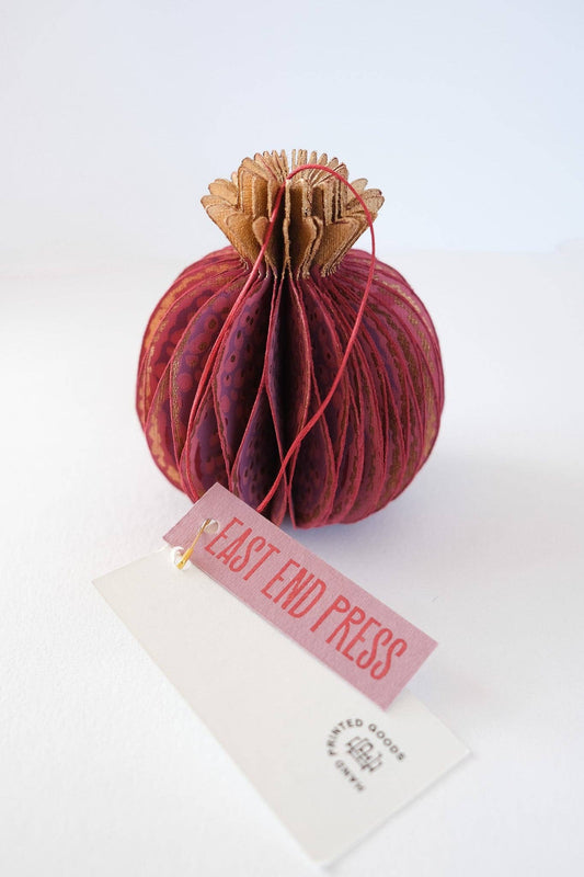 Pomegranate Honeycomb Paper Ornament