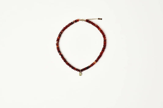 Lou Brown Agate Charm Necklace