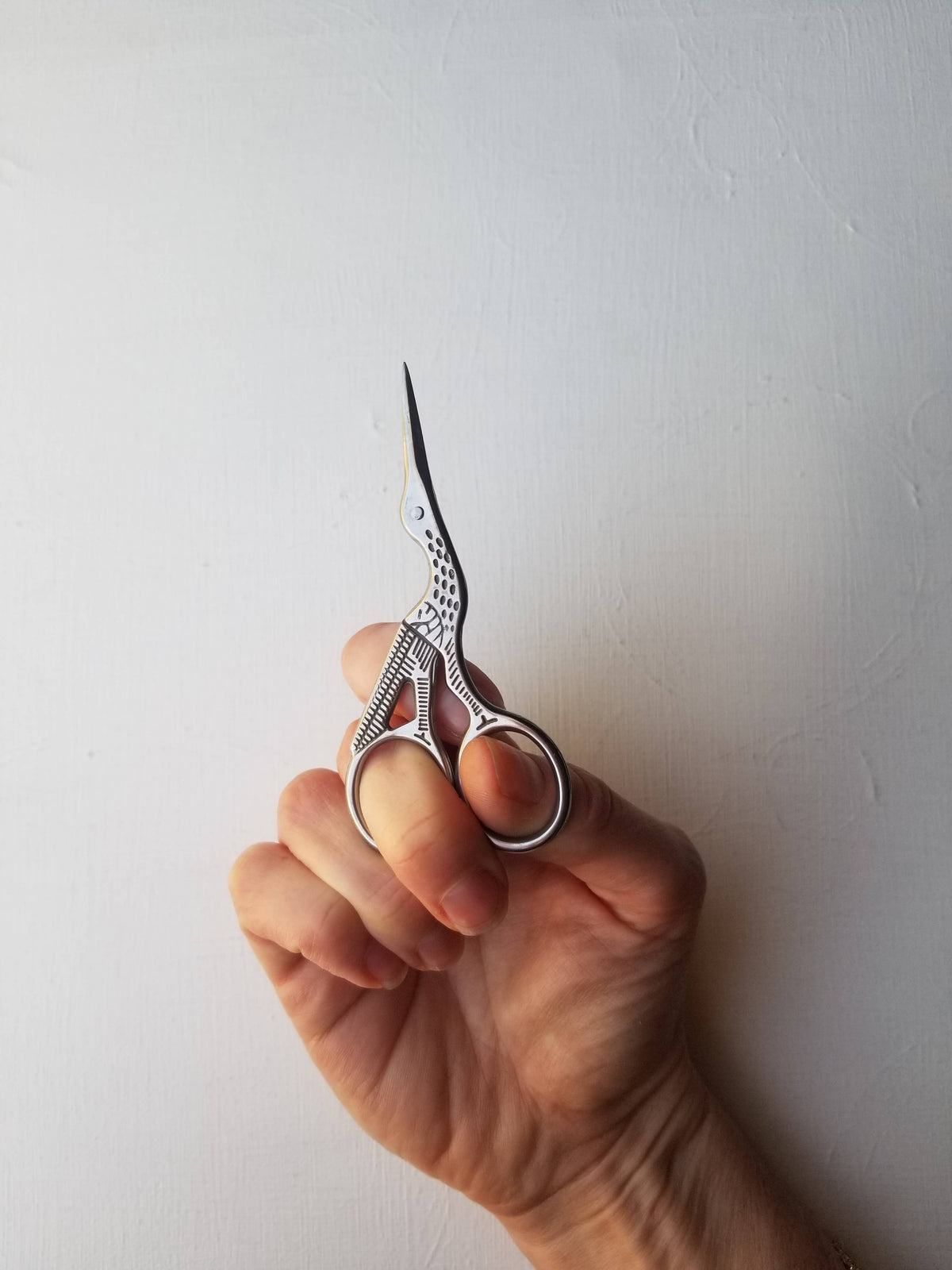 Stork Hand Embroidery Scissors