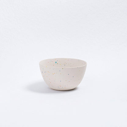 White Party Stoneware Bowl Reactive Glaze