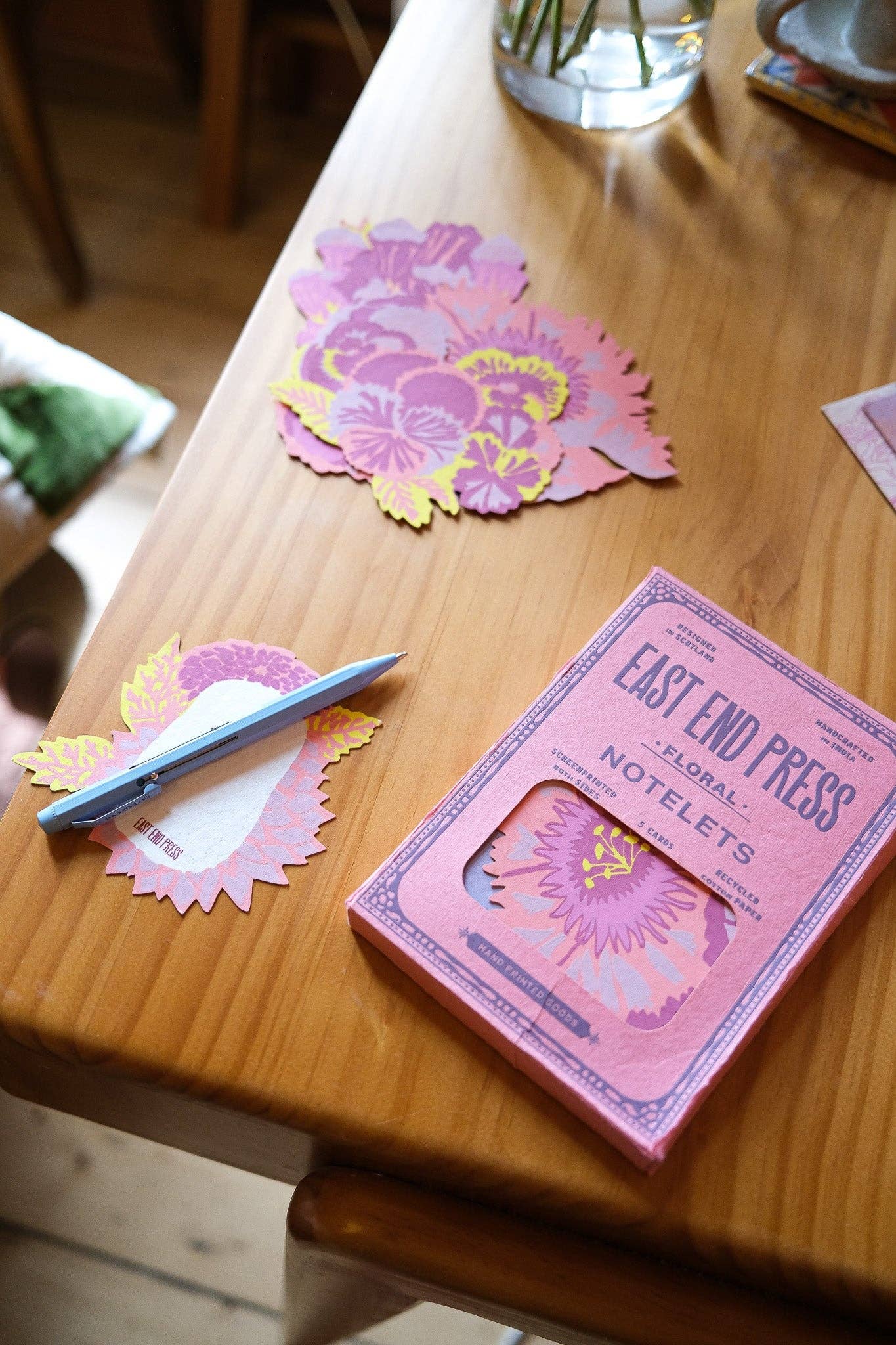 Floral Screen Printed Notecard Set