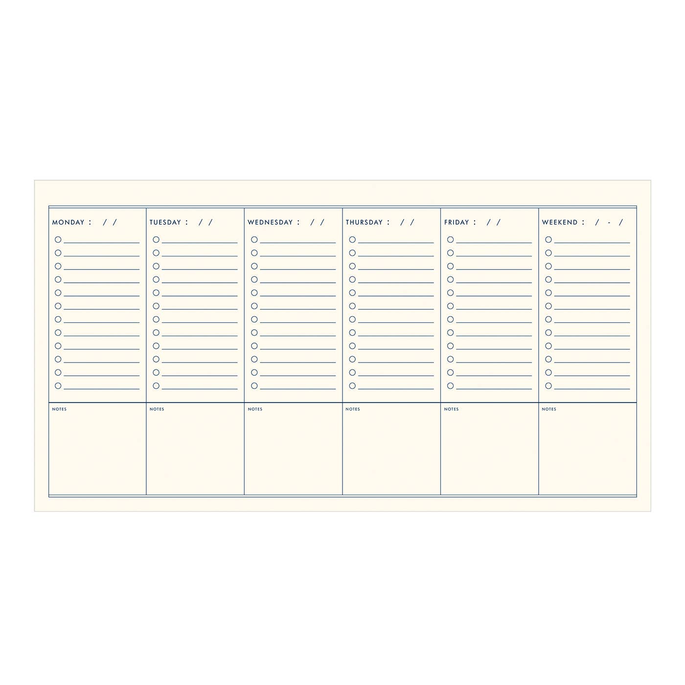 Undated Succulent Weekly Planner