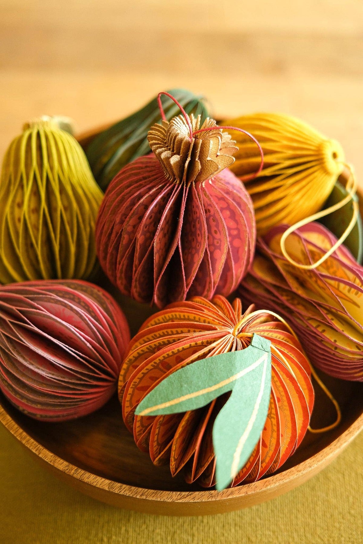Pomegranate Honeycomb Paper Ornament