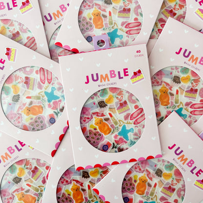 Love Jumble Washi Sticker Set, 40 Stickers