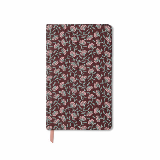 Burgundy Vintage Floral Notebook