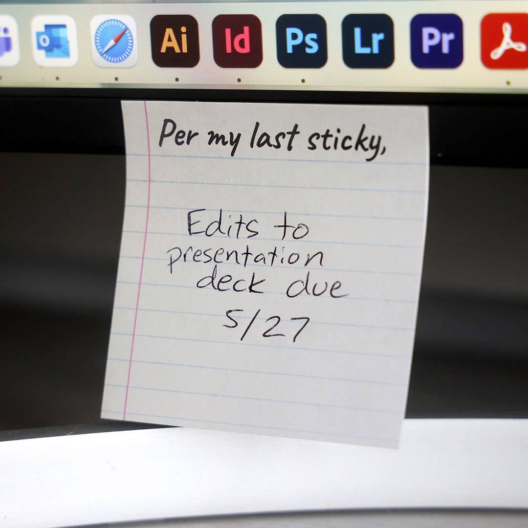 Per My Last Sticky Sticky Note Pad