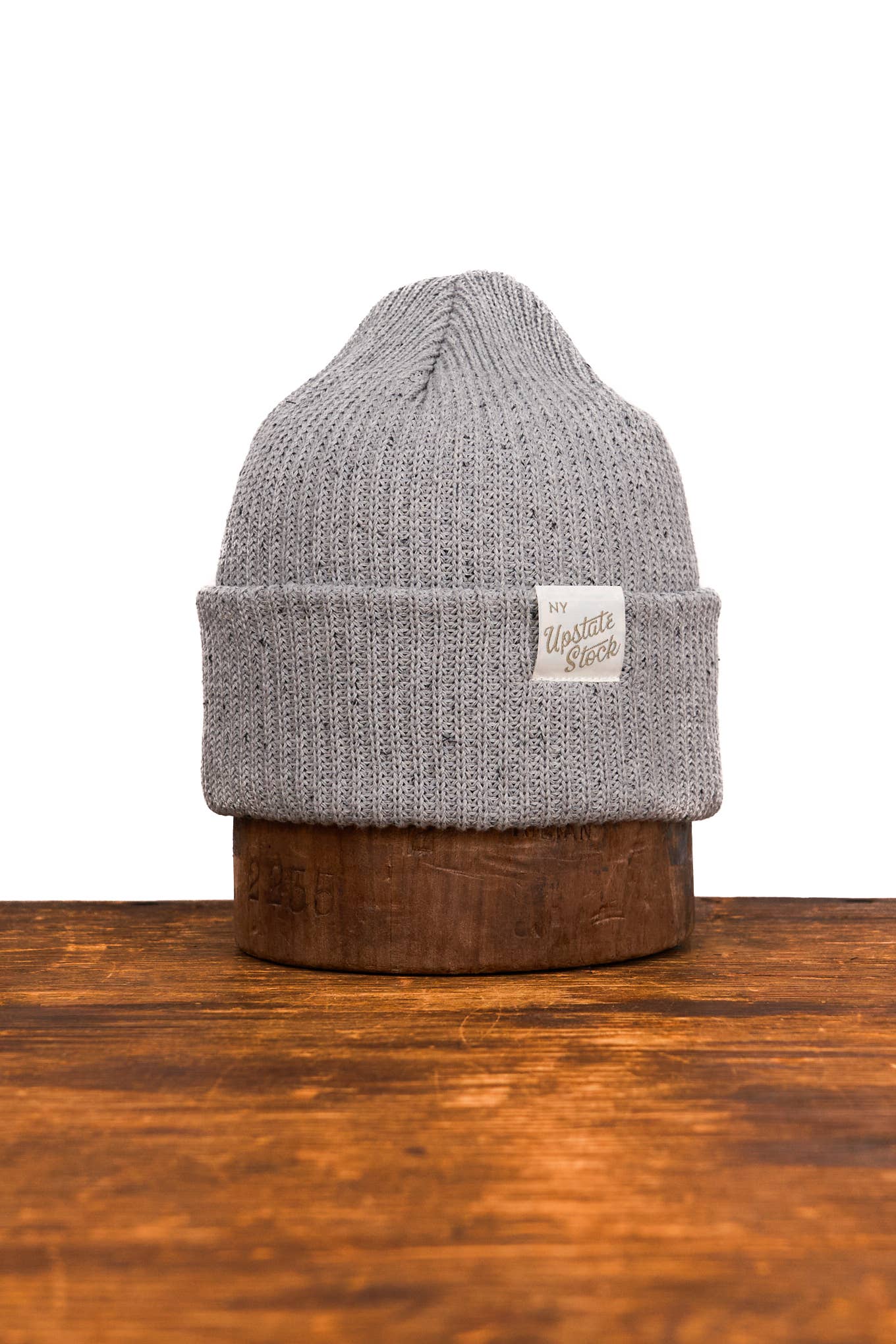 Upcycled Cotton Beanie : Grey Fleck