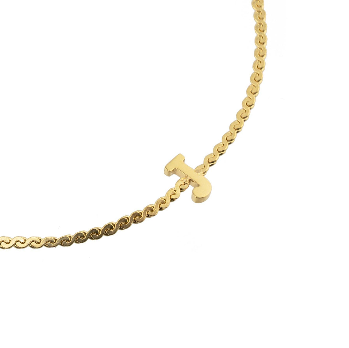 Dainty Waterproof Gold Initial Bracelet