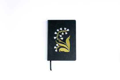 Lily of the Valley Embroidered Hardbound Notebook