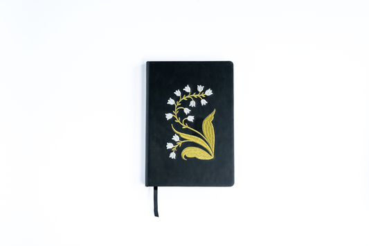 Lily of the Valley Embroidered Hardbound Notebook