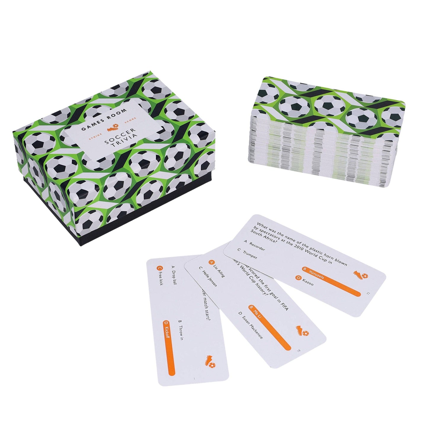 Soccer Trivia Game Card Set and Football Quiz