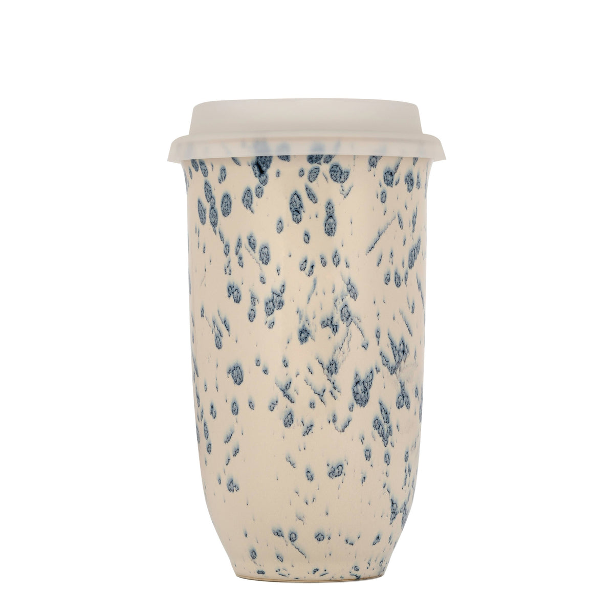 Orchid Speckled Ceramic Travel Mug with Lid, 16 oz