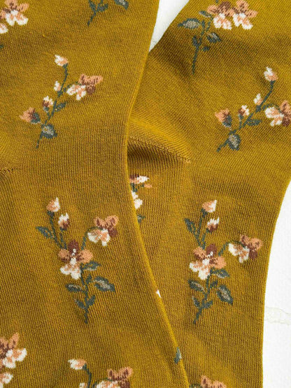 Vintage Style Floral Crew Socks