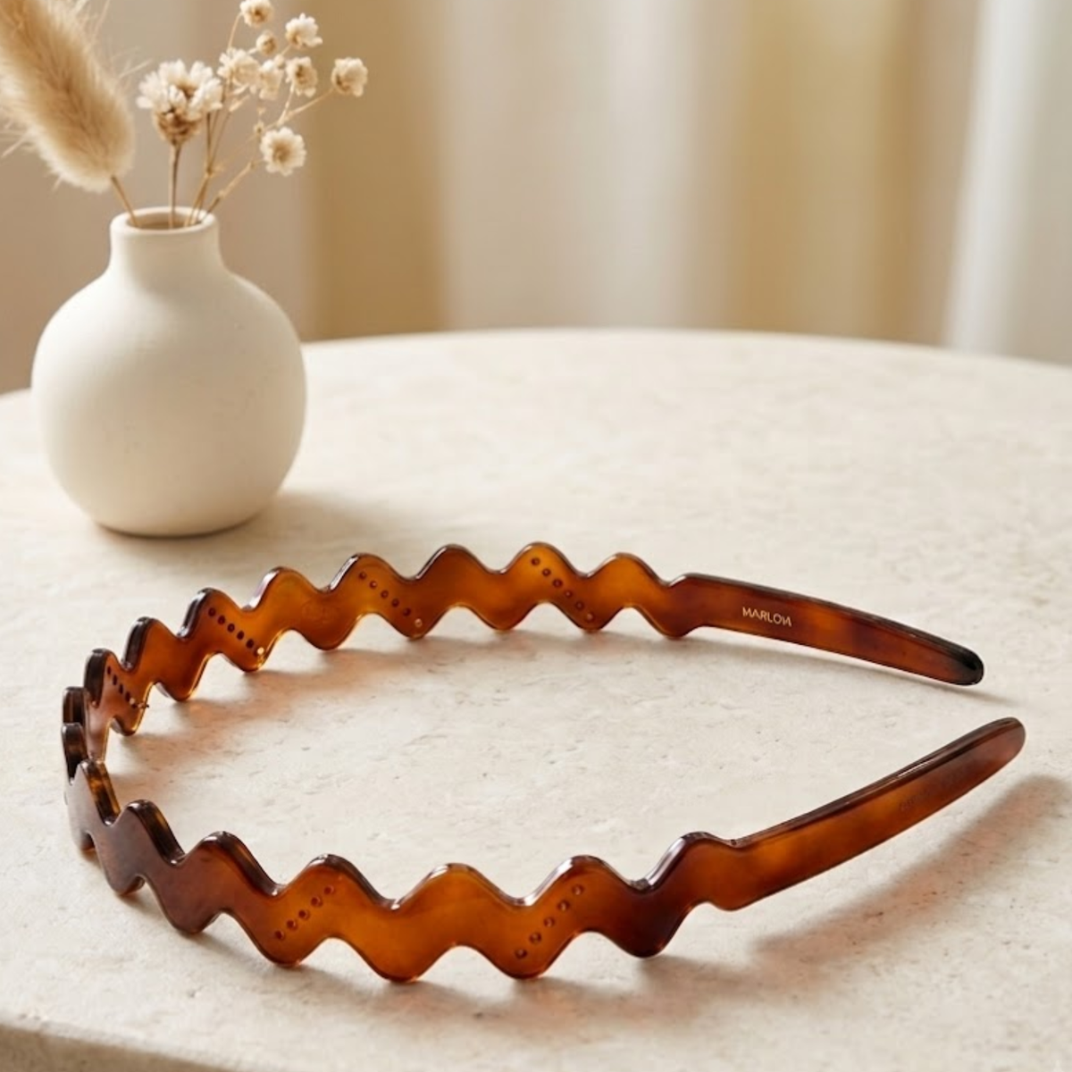 Tortoise Shell Wave Headband, Thin Cellulose Acetate