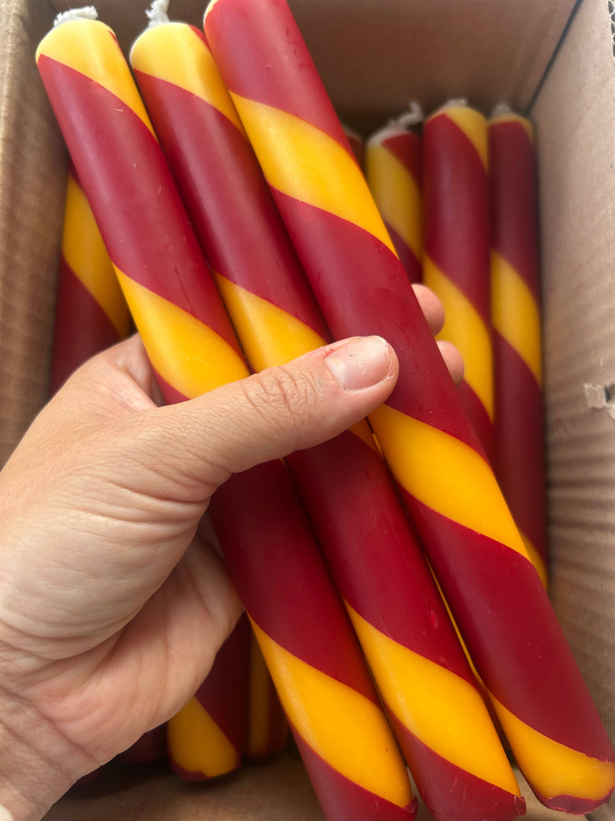 Twist Stripe Taper Candles