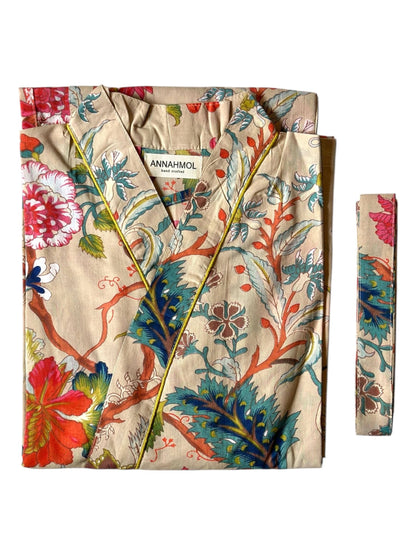 Soft Pure Cotton Kimono Robe
