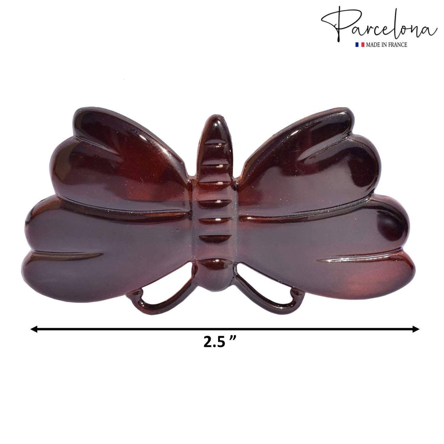 French Butterfly Shell Barrette
