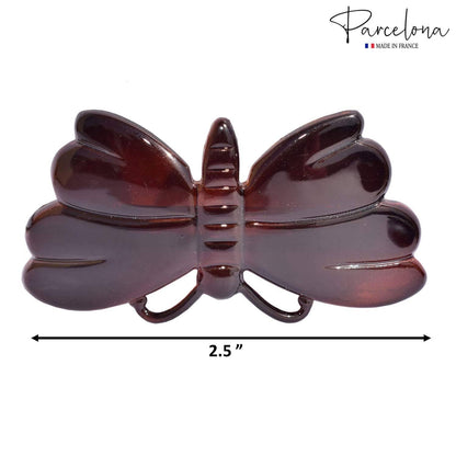 French Butterfly Shell Barrette