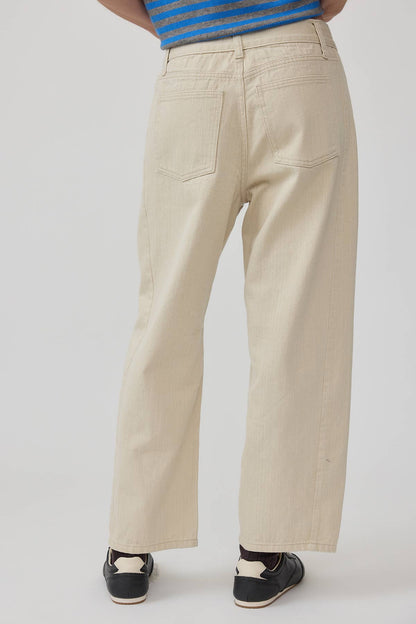 Cotton Barrel Leg Jeans
