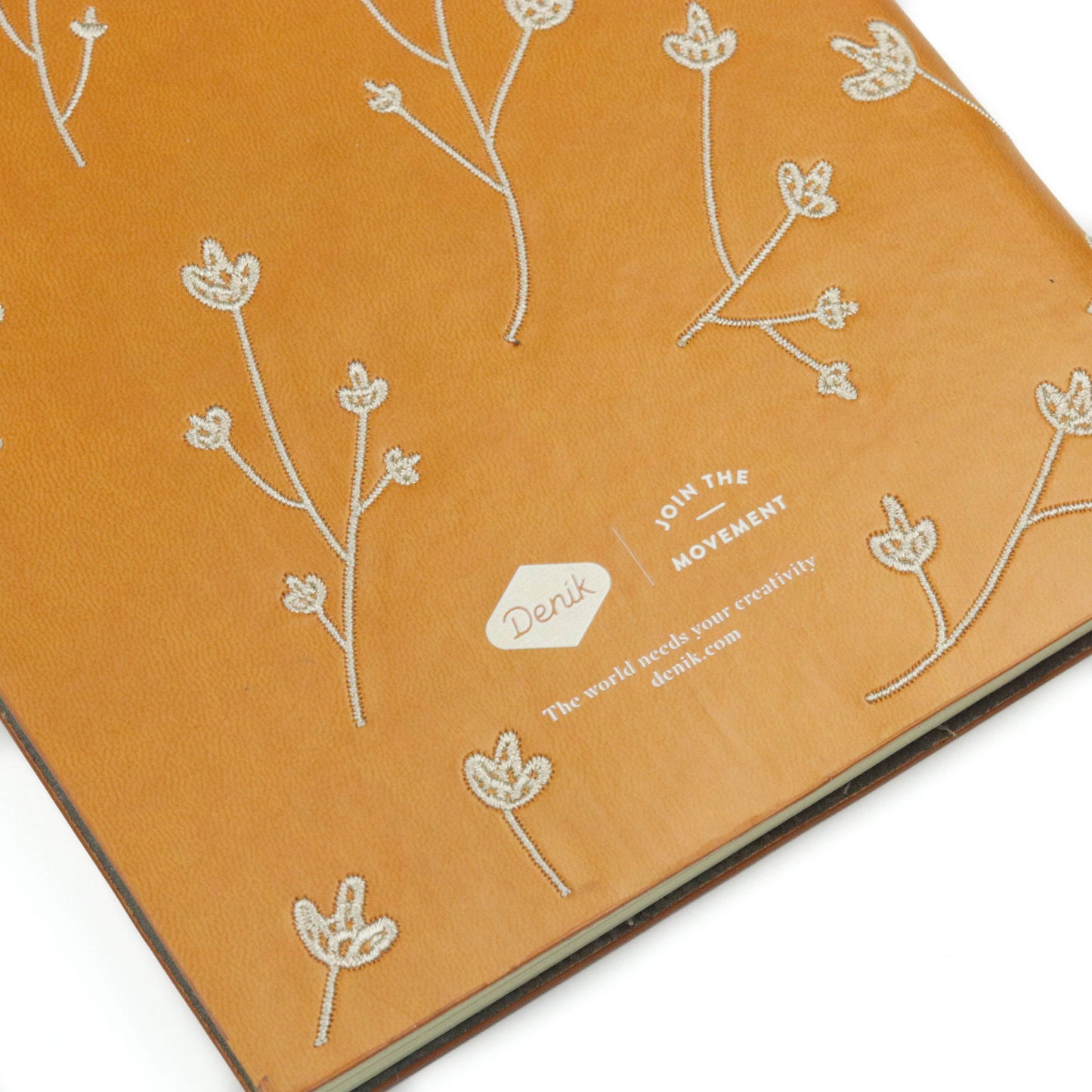 Brown Floral Embroidered Journal Notebook