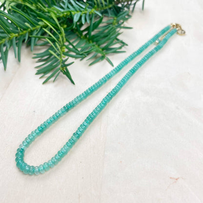 Green Aventurine Beaded Gemstone Necklace